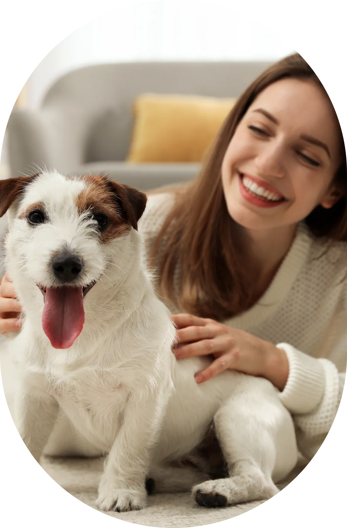 dog person happy